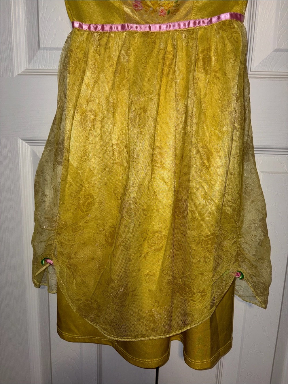Disney Princess Belle Yellow Kids nightgown Dress size 5t - Picture 5 of 6